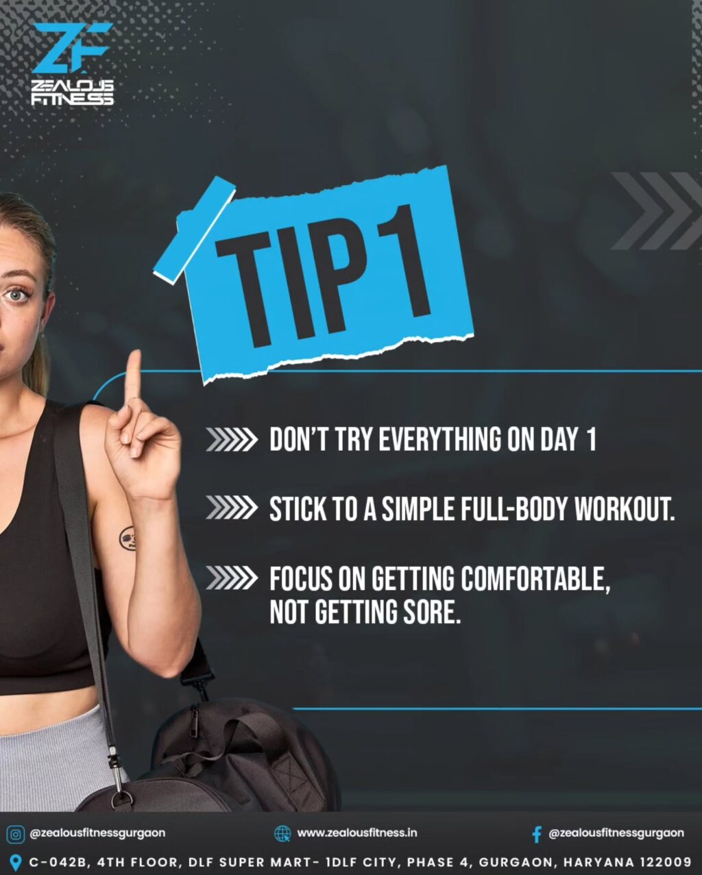 Instagram post from zealousfitnessgurgaon. This post is in position 1.