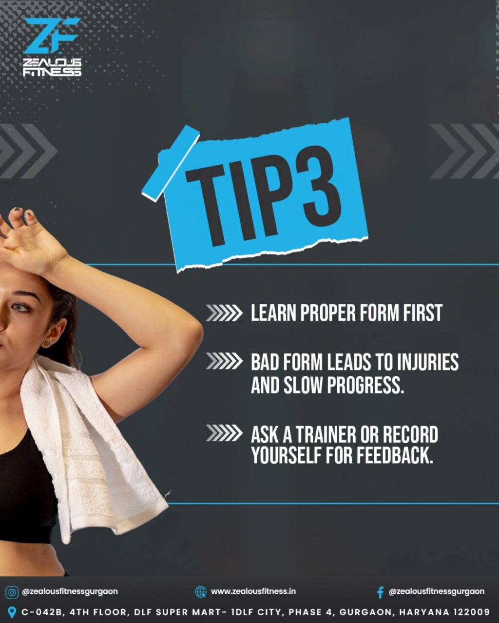 Instagram post from zealousfitnessgurgaon. This post is in position 3.