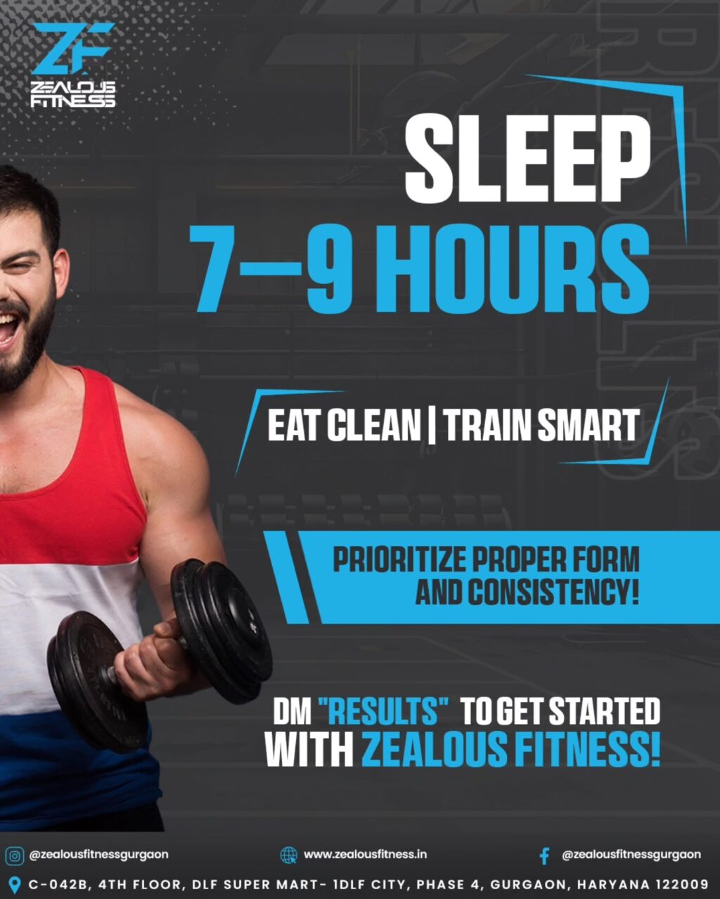 Instagram post from zealousfitnessgurgaon. This post is in position 1.